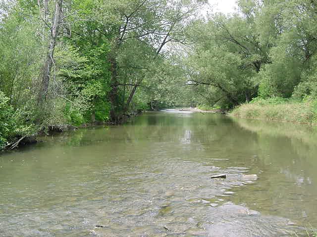 Ischua Creek before the disaster Ischua Creek before the disaster
