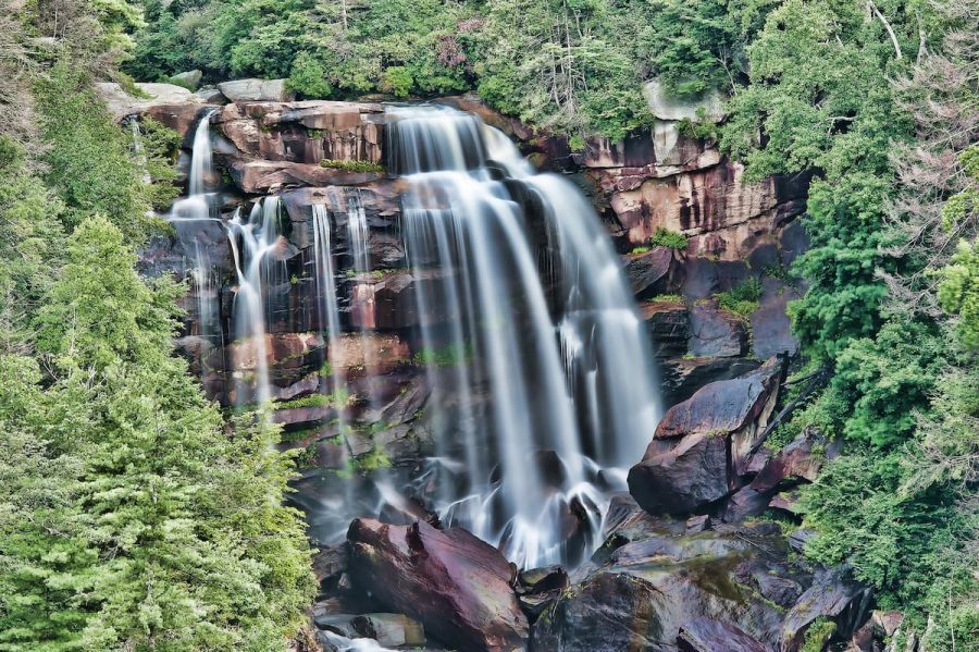 Whitewater River falls in western North Carolina