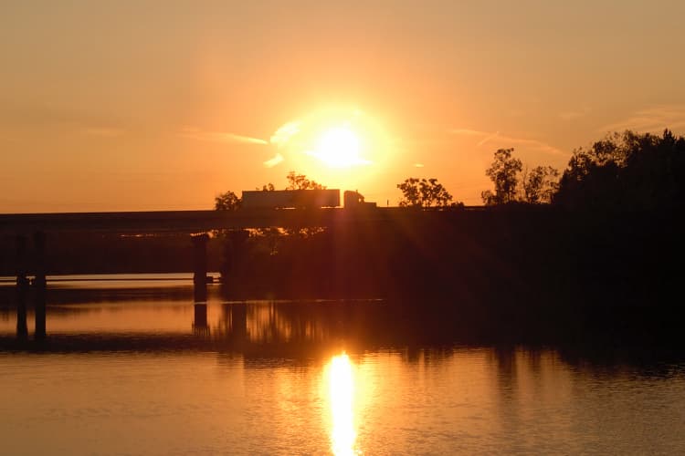 The Huron River near Ann Arbor, Michigan.